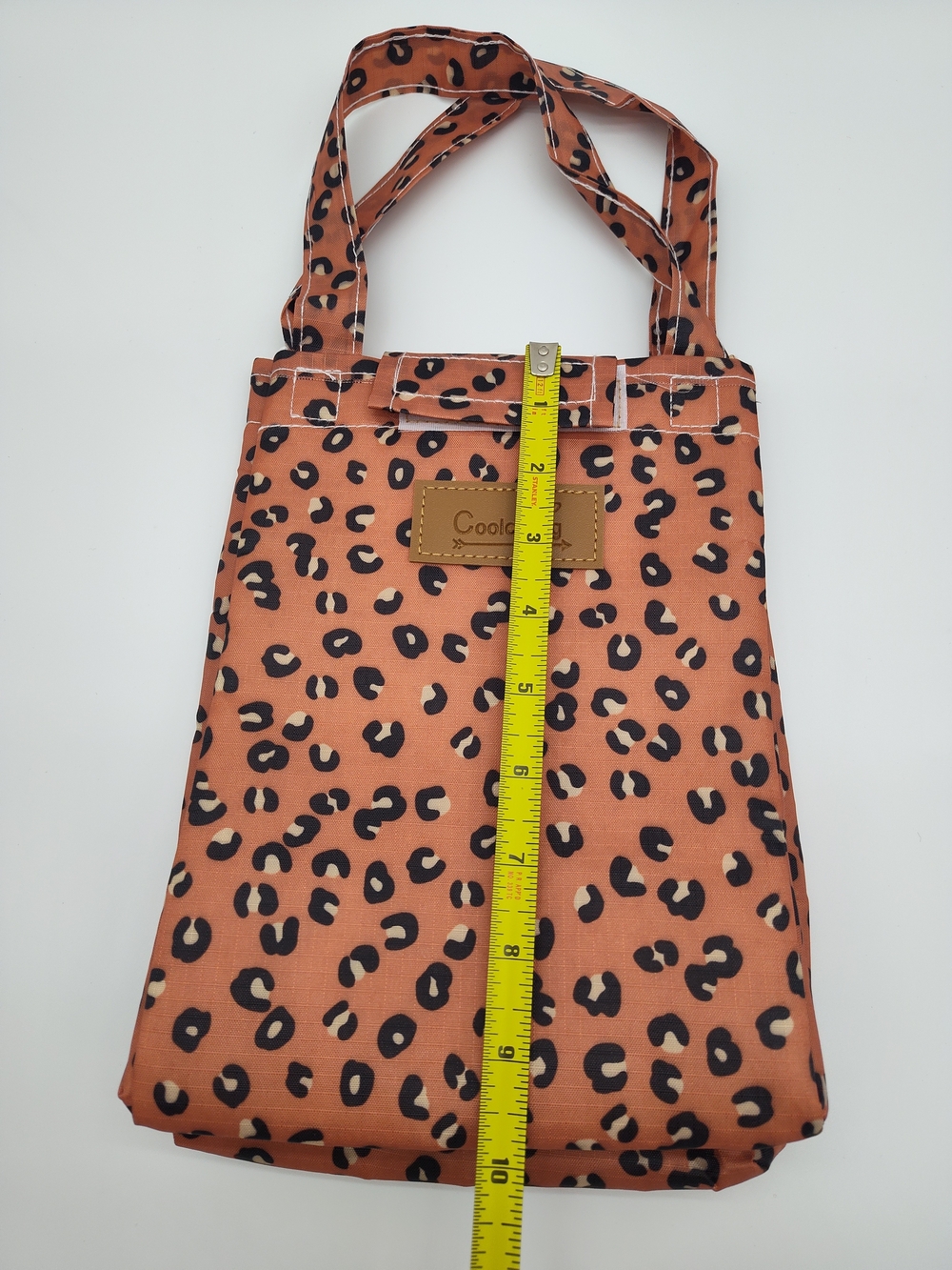 COOLER BAG Leopard Print Insulated Lunch Tote Cooler Bag Peach NWOT Reusable - Picture 5 of 6
